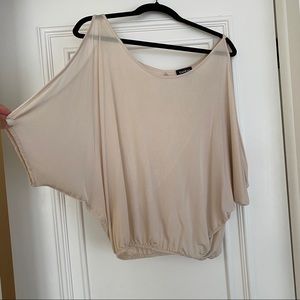 BEBE Beige cream blouse long sleeve top